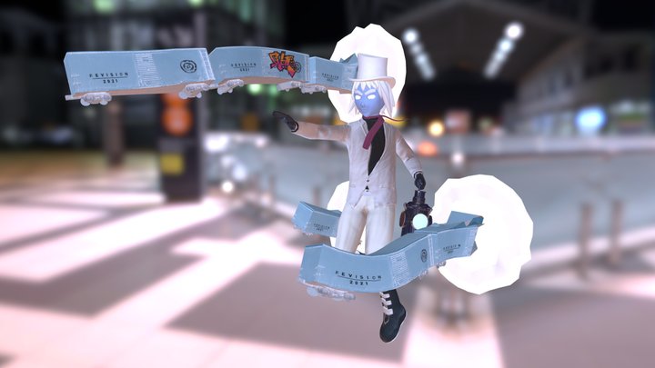 Train Man 3D Model