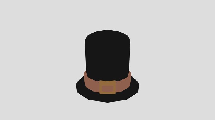 Low Poly Tophat 3D Model