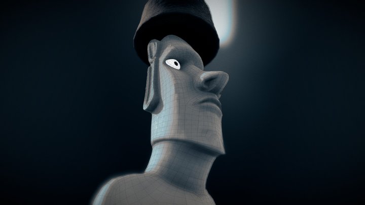 Moai. Reconstruction. 3D Model