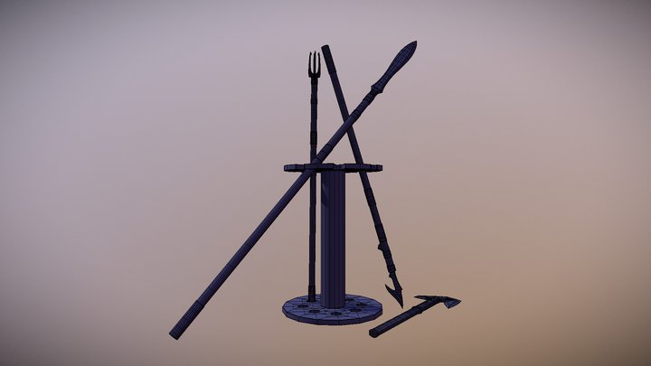 Estanteria De Armas 3D Model