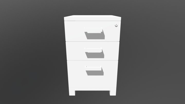 2- Side Cabinet-3D View-{3D} 3D Model