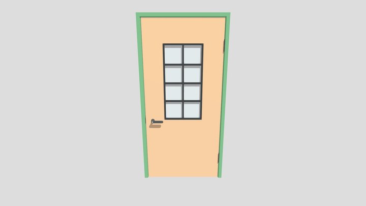 Door Workpiece (lowpoly for games) 3D Model