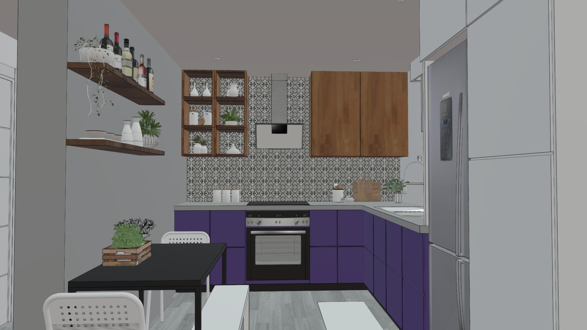 mini kitchen | 3D model