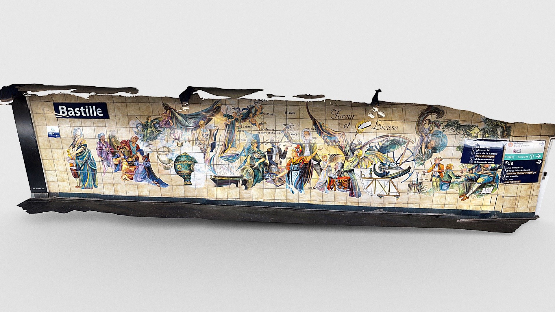 Paris Subway - Bastille station (2) — Sketchfab embed 3D viewer