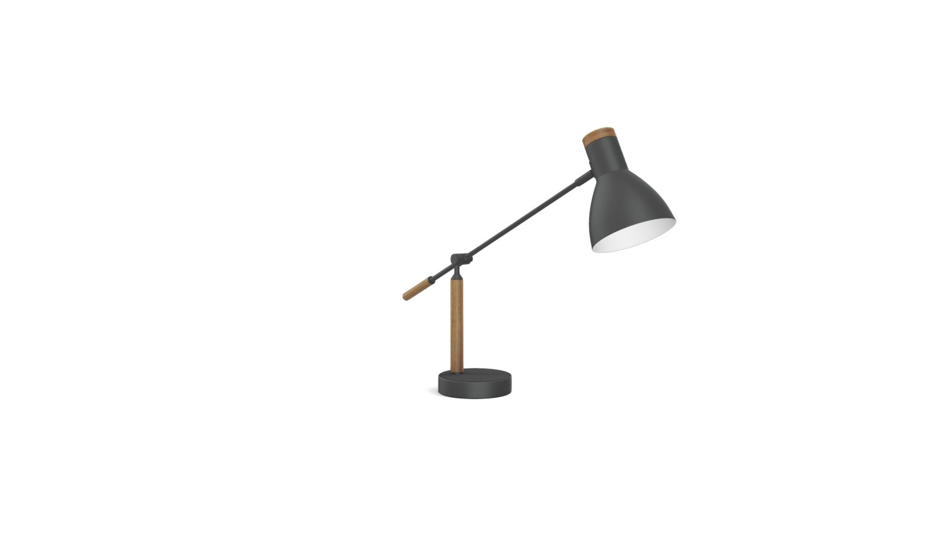 Cohen Table Lamp, Grey and American Oak