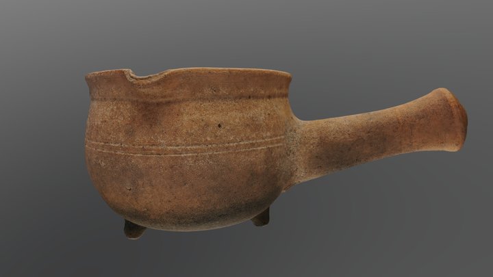 trefotsgryta - tripod pipkin 1800s 3D Model