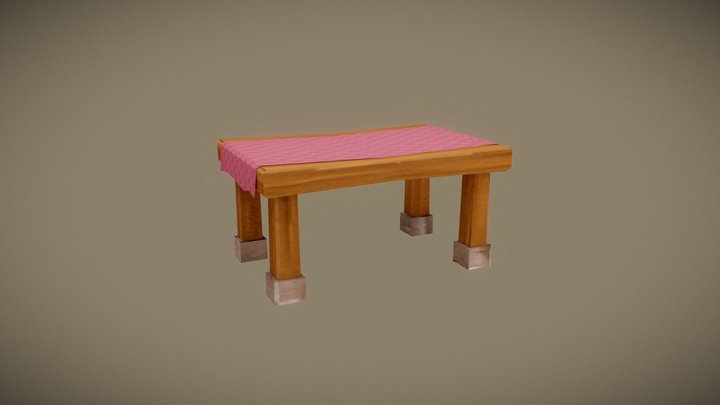 Day02: Stylized "HP" Table 3D Model