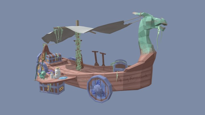Mermaid Merchant 3D Model