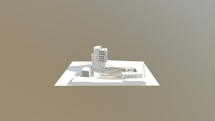 mixed use building. 3D Model