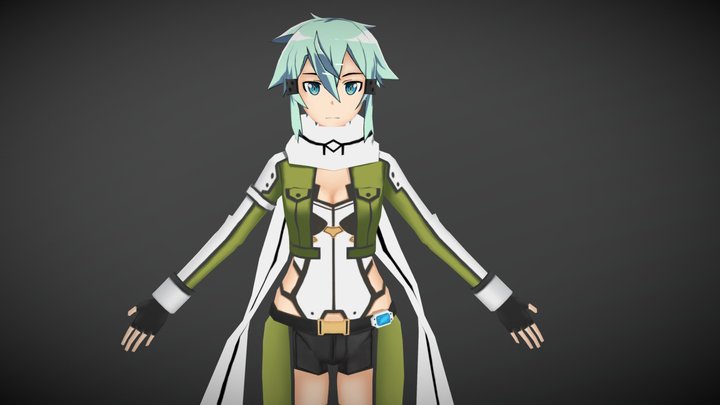 Sinon Lowpoly 3D Model