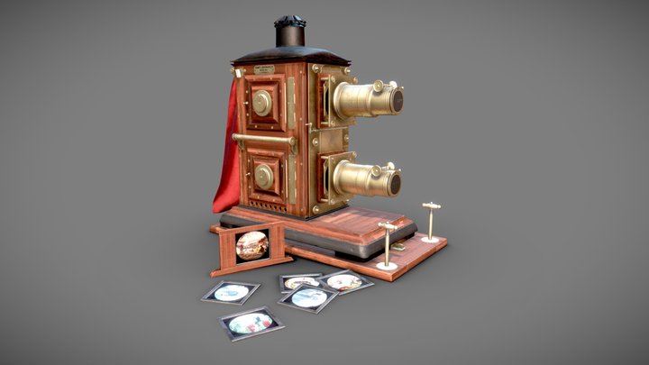 Bi-unial Magic Lantern 3D Model