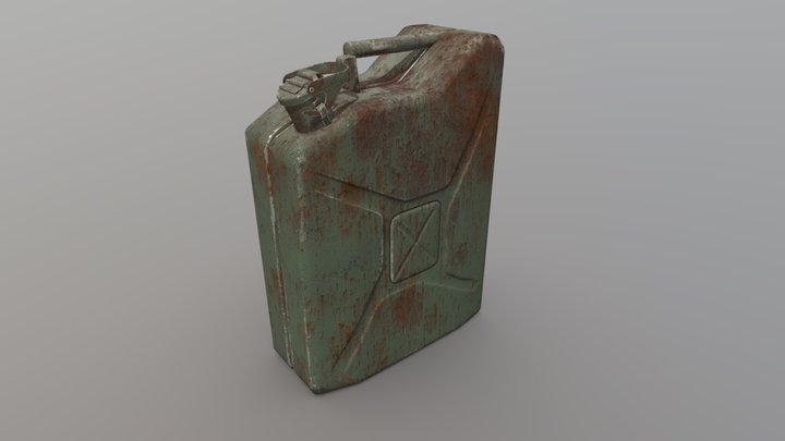 Fuel Tank MidPoly | Painted 3D Model