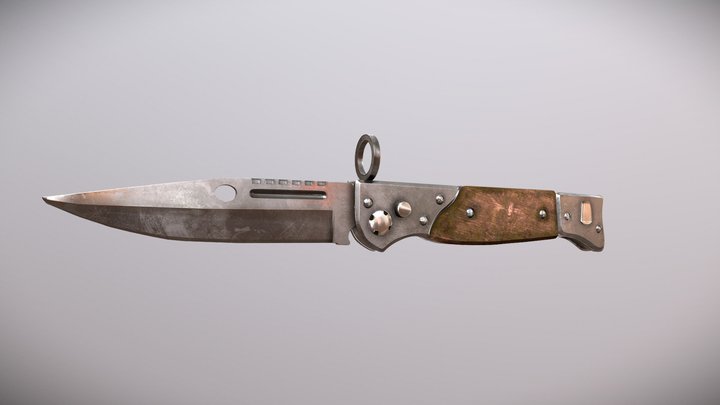 AK47 bayonet knife 3D Model