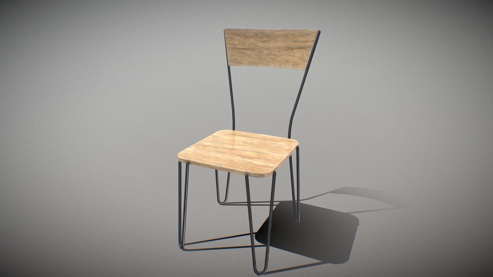3D model Chair - This is a 3D model of the Chair. The 3D model is about a chair with a table in the middle.