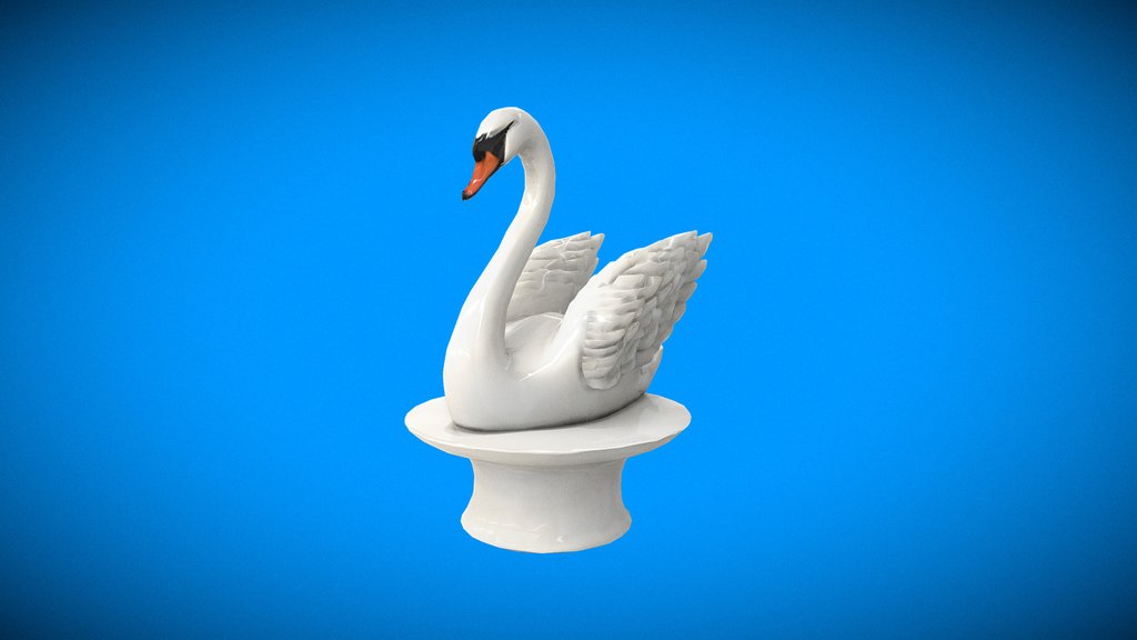 Decorative Swan Statue Urban - Landmark Asset