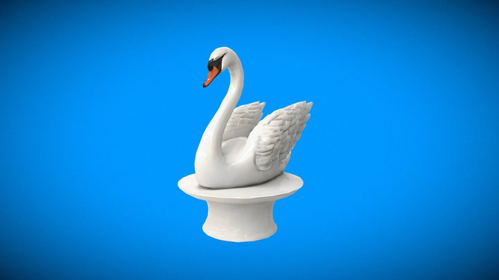 Decorative Swan Statue Urban - Landmark Asset – Kostenloses 3D-Modell STL
