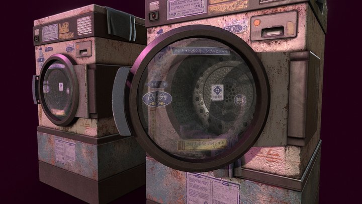 Washing machine (2K) (2 Variations) 3D Model