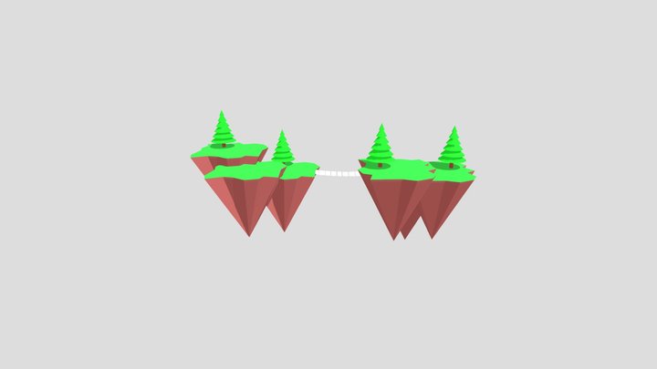 Mountain Land 3D Model