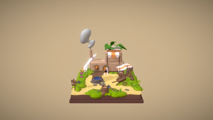 IGP19_E_Cutts_Samuel_SimpleScene 3D Model
