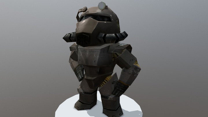 T60-PowerArmor Bobblehead 3D Model