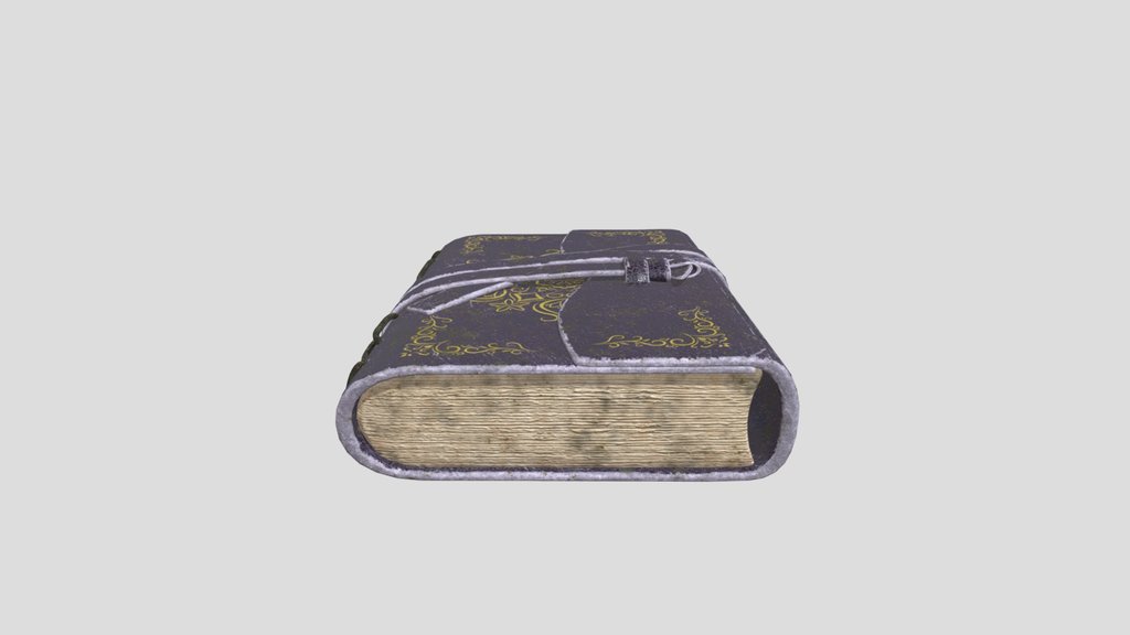 Grimoire in purple leather