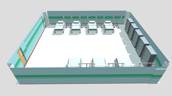 Hospital_room (3d environment model) 3D Model