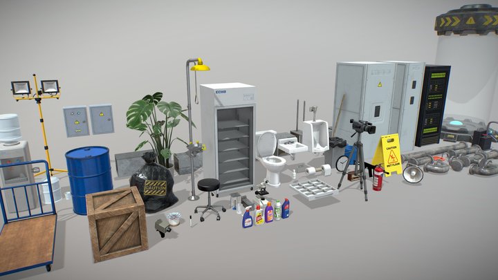 Horror Facility Assets 3D Model