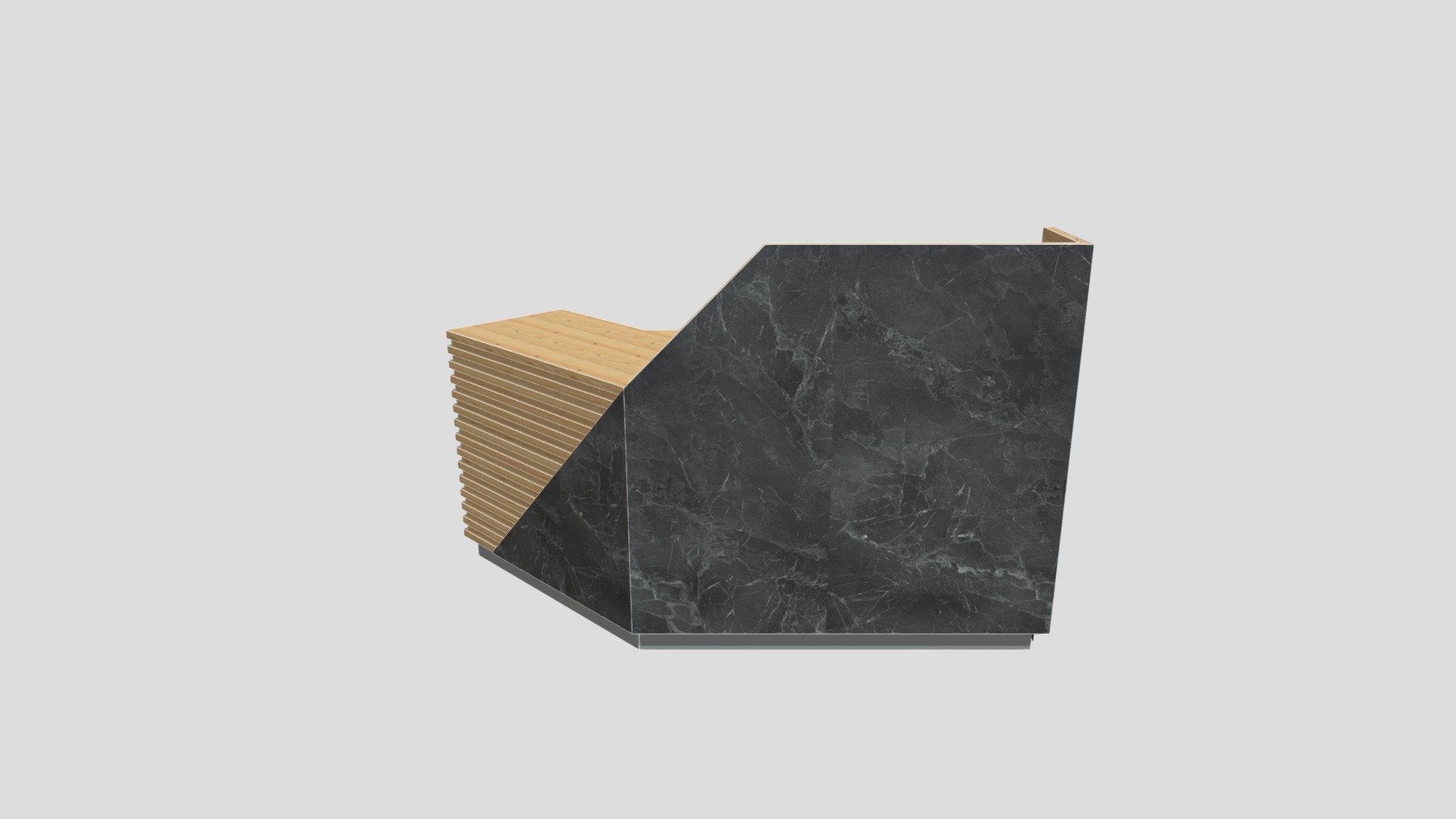 Small modern reception counter - Download Free 3D model by DZigner ...