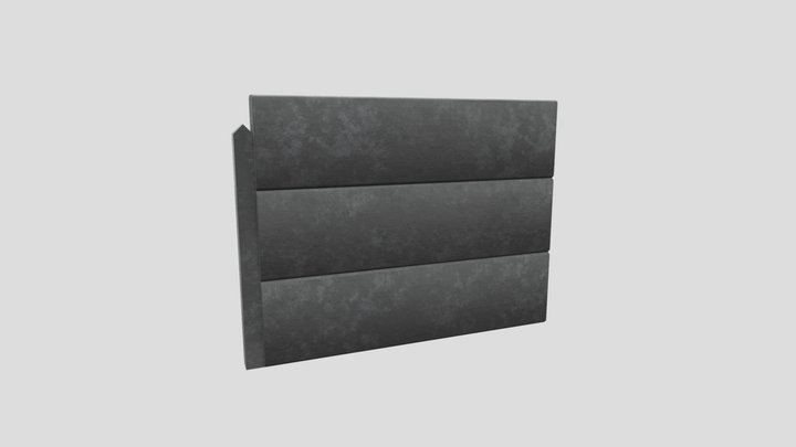 Concrete fence 3D Model