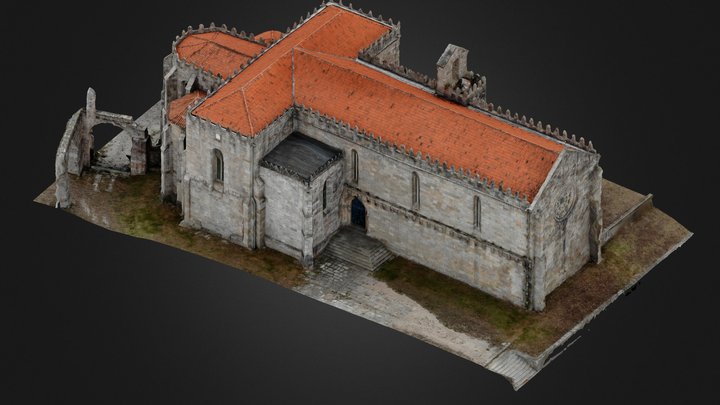 Church Santa Clara - Vila do Conde - Drone 3D Model