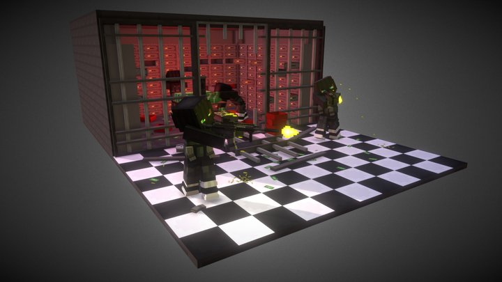 MC Bank Robbery! (Scene) 3D Model