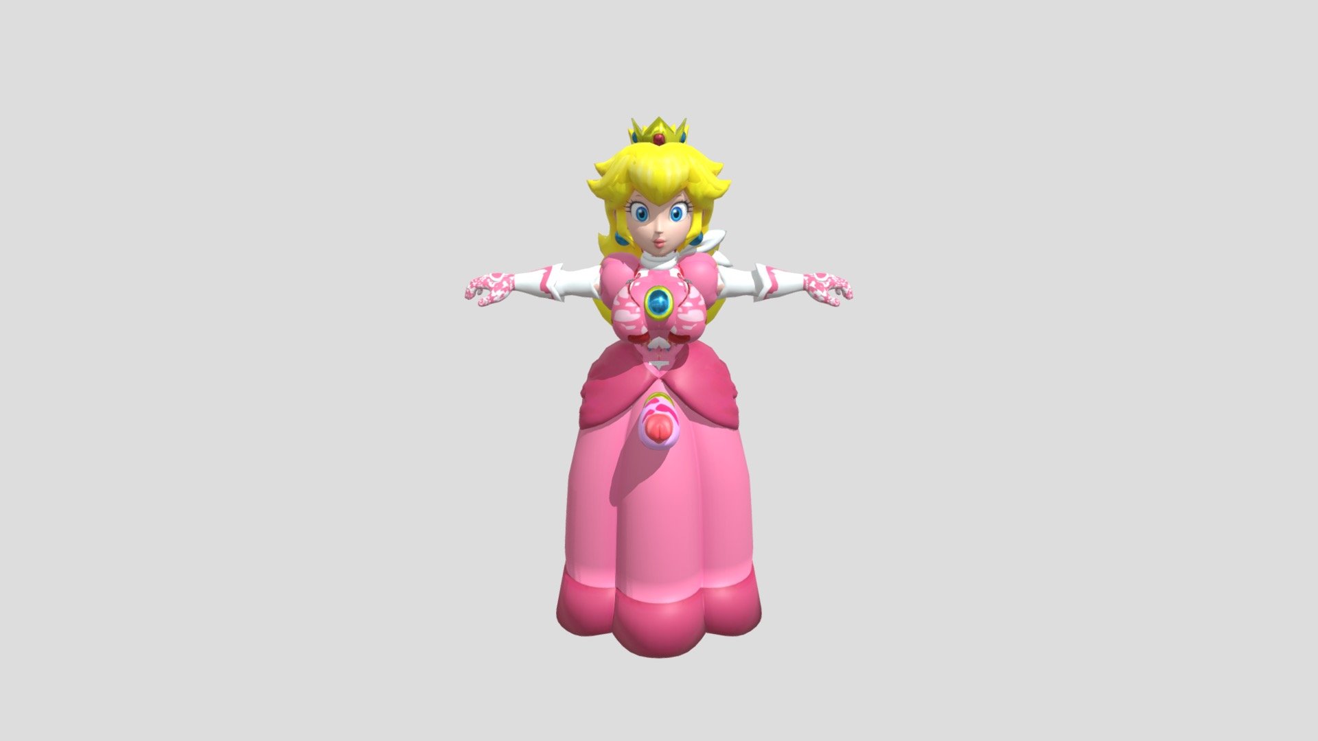 Peach 3D model by Mr. Monster Super Dinosaur (Mr._Monster_super