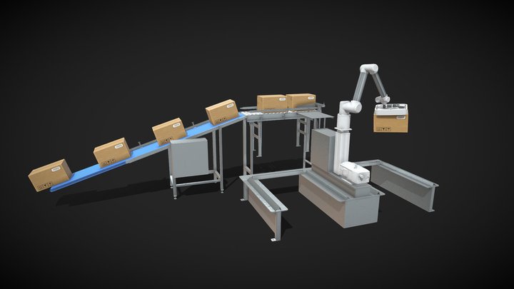Robot Palletiser 3D Model