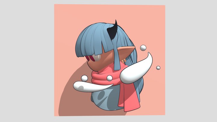 Demon Girl DTIYS by @ricemonkeh & @spookiiro 3D Model
