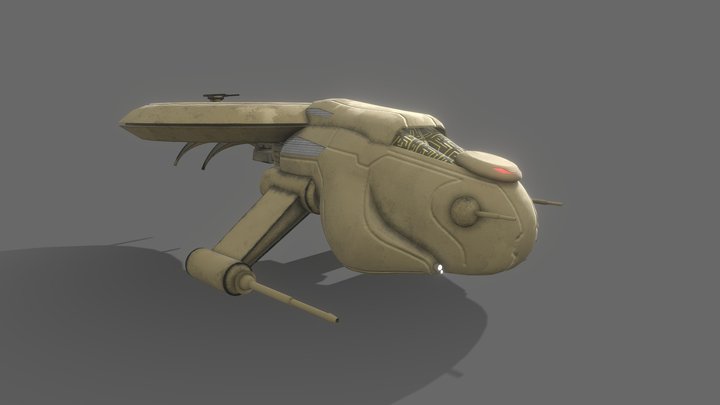 Mechanized Assault Flyer Gunship 3D Model