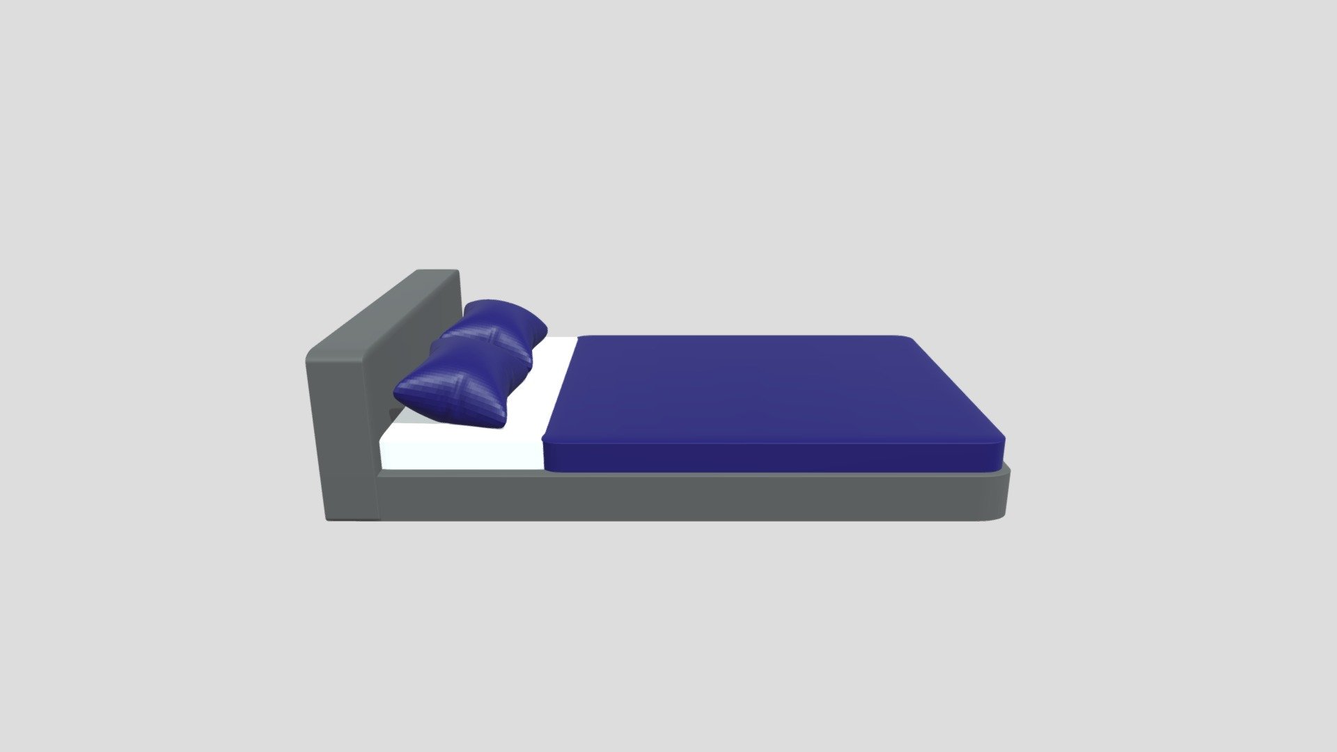 Simple Bed 3d Model By Mahdikrichen [c8411aa] Sketchfab