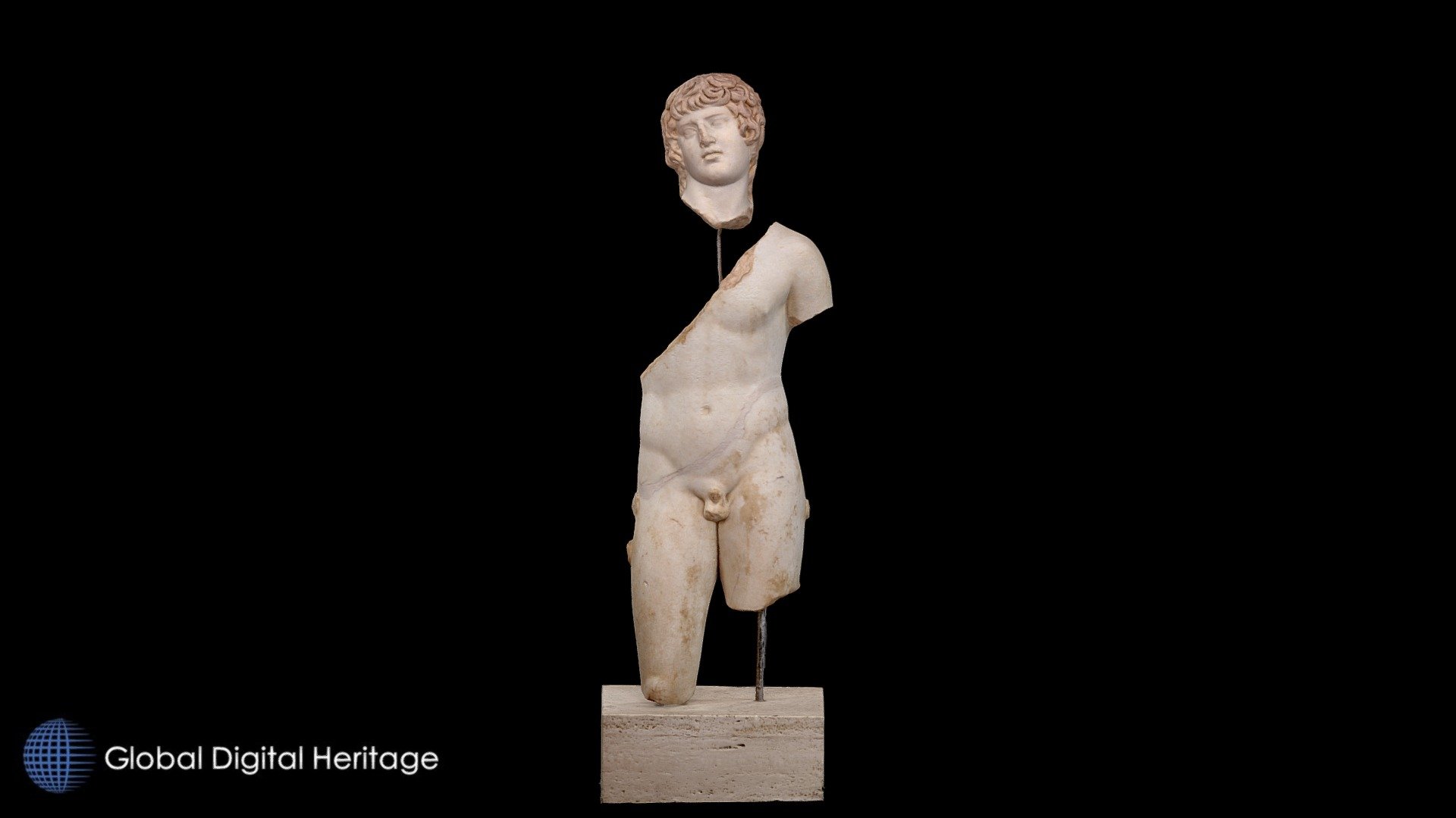 Antinous statue from Els Munts (Tarragona, Spain