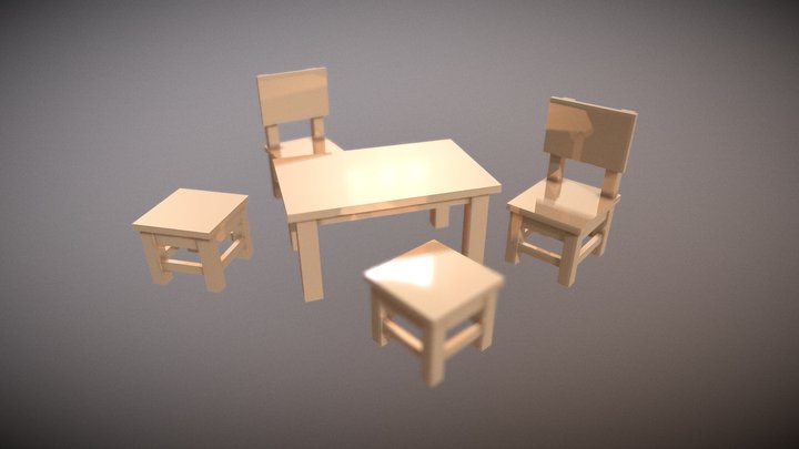 furniture - table - chair - bàn ghế cơ bản.