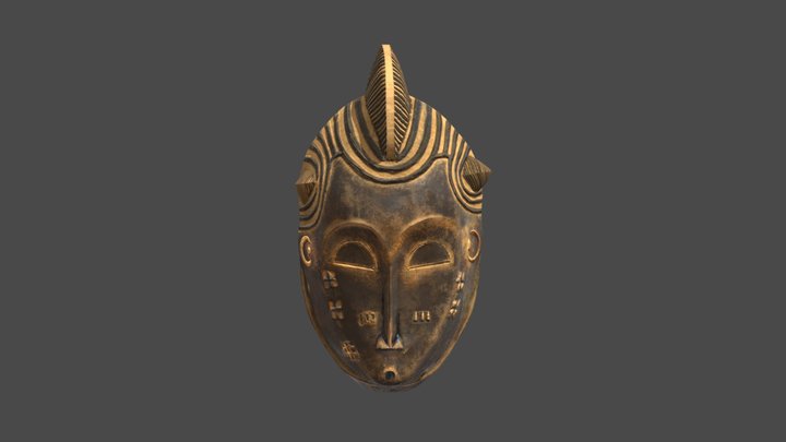 Maska plemienna yaure 3D Model