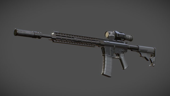 AR-15 3D Model