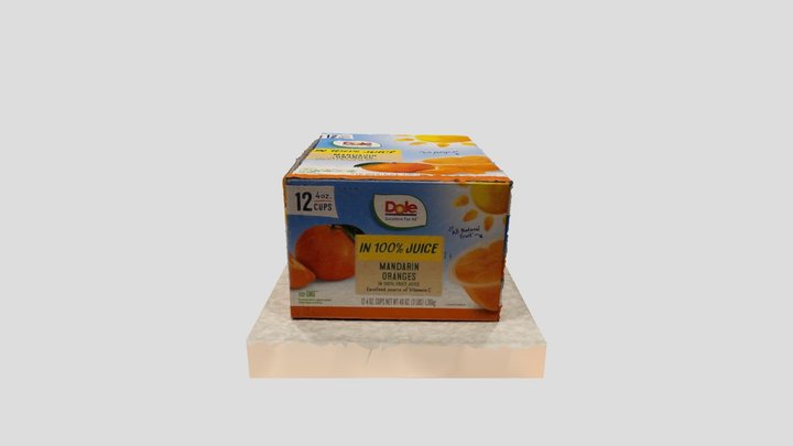 Box of Mandarin Oranges in 100% Juice 3D Model
