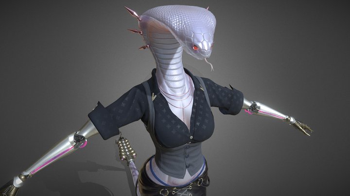 Venomous bartender 3D Model