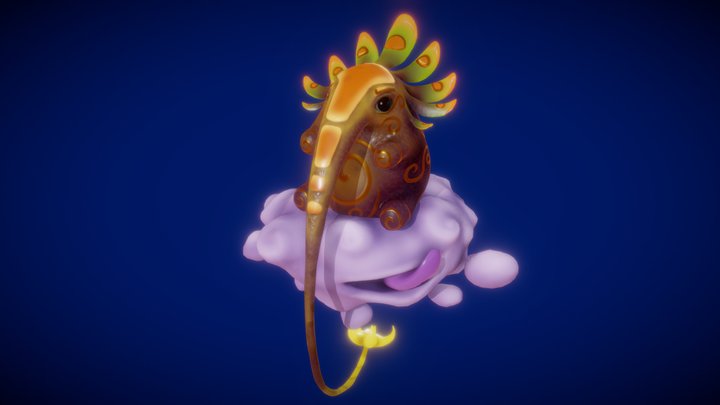 Fisher On Cloud 3D Model