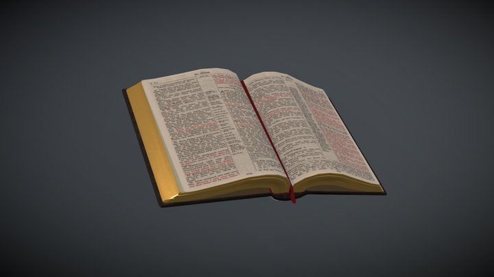 Open Bible 3D Model