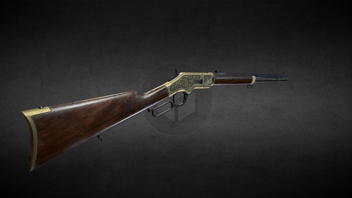 Winchester 1866 Engraved 3D Model