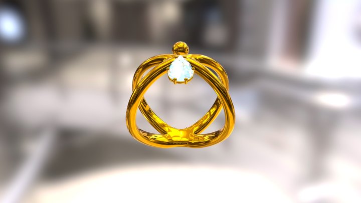 Кольцо Бабочка 3D Model