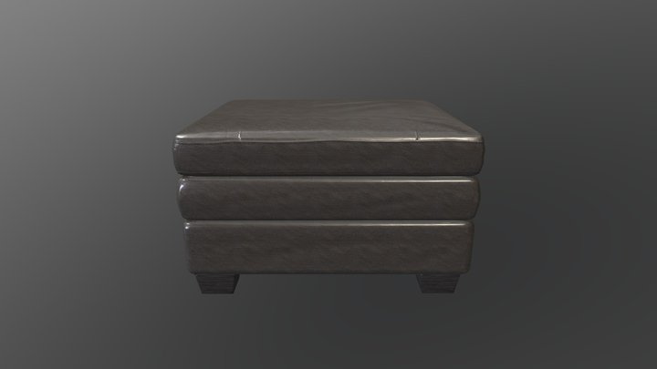Leather Ottoman 3D Model