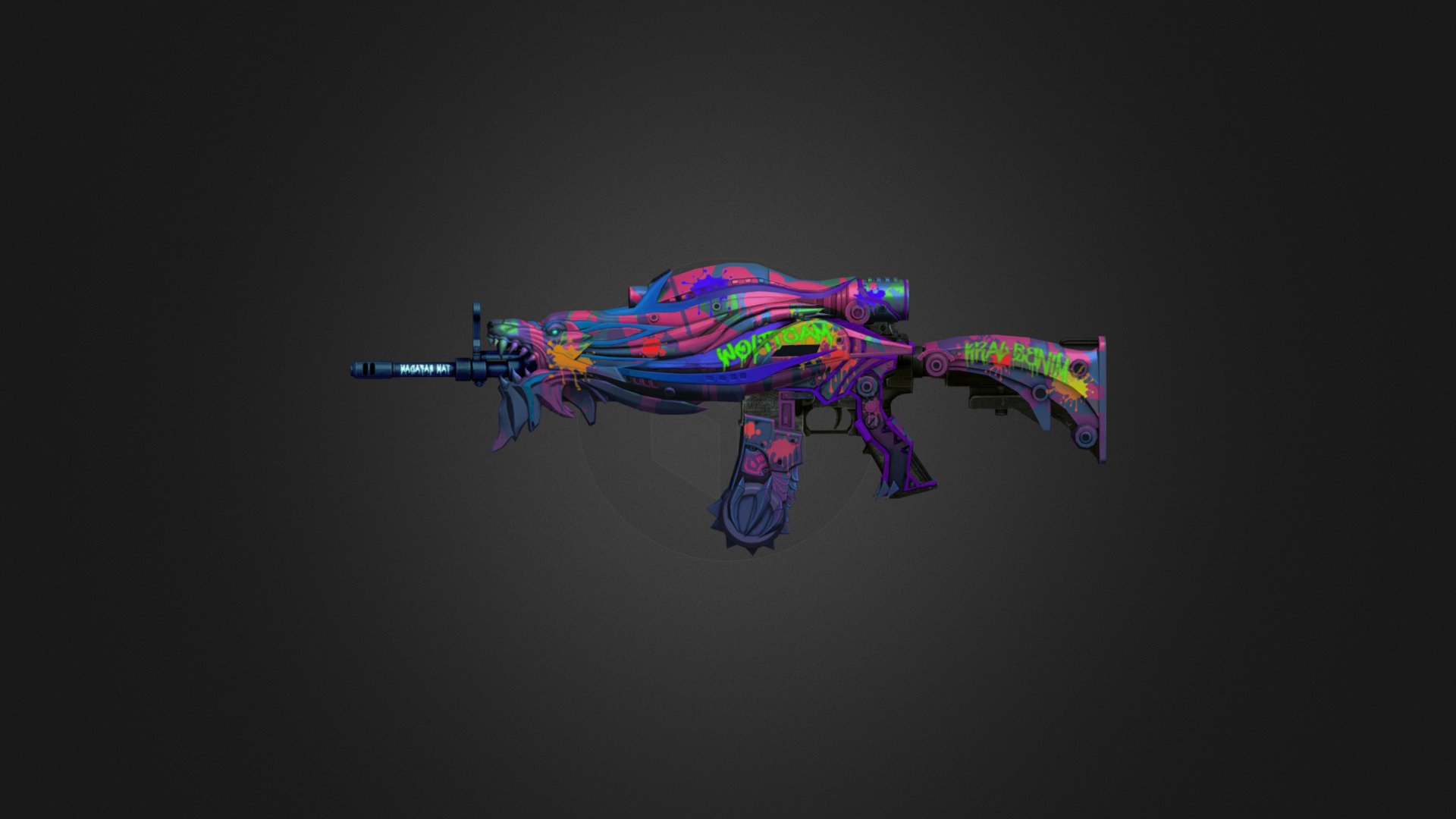 EM4A1 Neon Graffiti