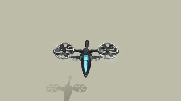 Futuristic Helicopter 3D Model