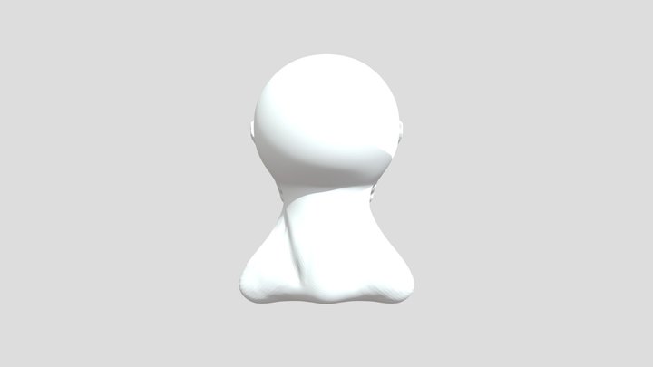 Old Asian man practice head 3D Model